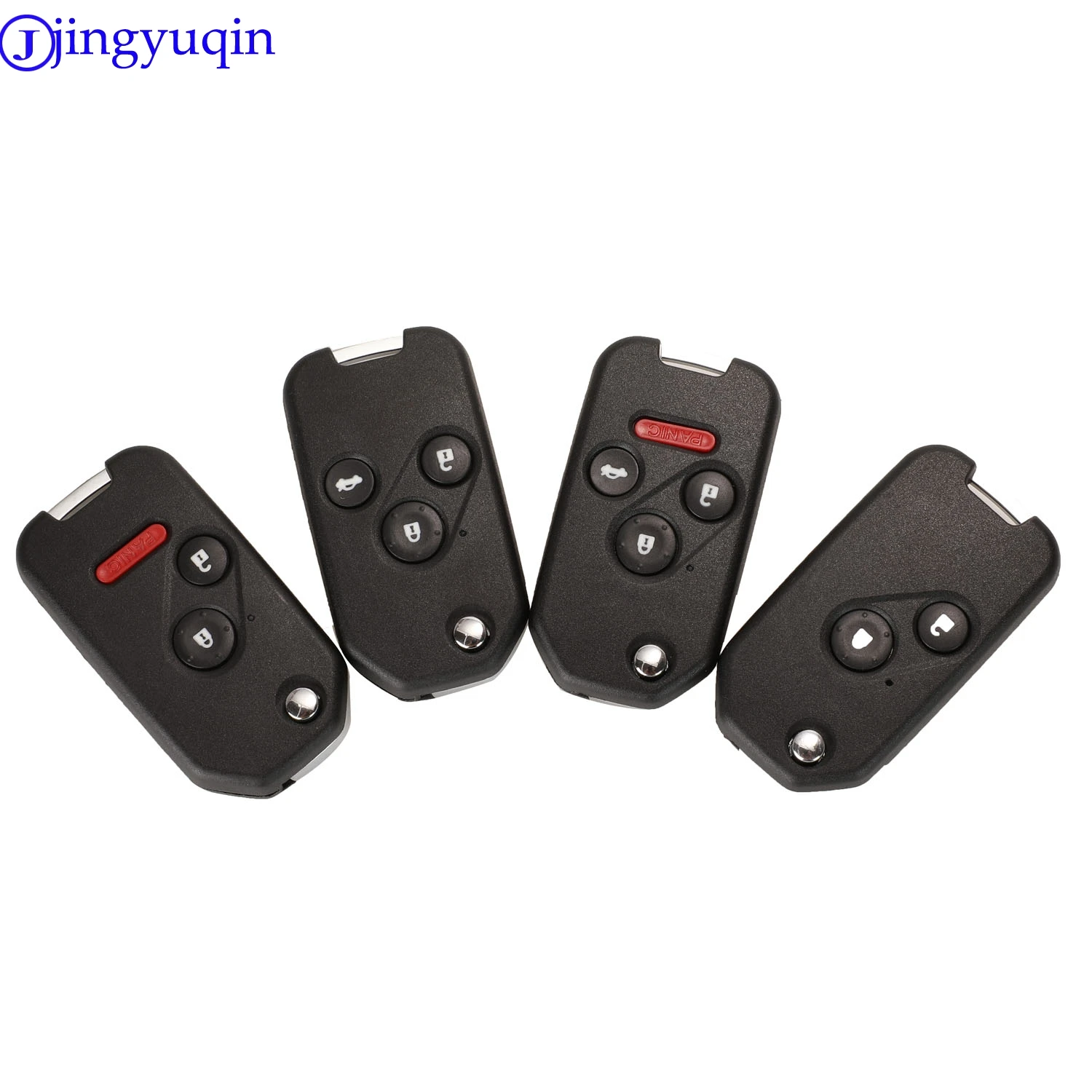 

jingyuqin 10ps 2/3/4 Buttons Folding Flip Remote Key Shell Cover For Honda Odyssey Rigeline Accord CRV Civic With Panic Buttons