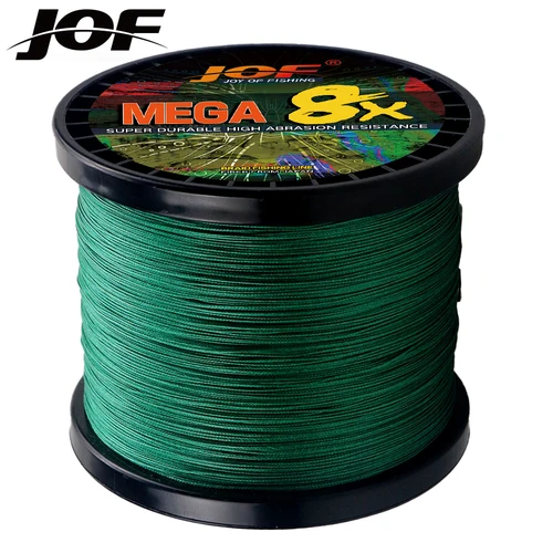 Imagen 2 del producto JOF-sedal trenzado X8 PE para Pesca de carpa, multifilamento, alambre de mosca japonés para agua salada, 1000M, 500M, 300M, 18lb-78lb