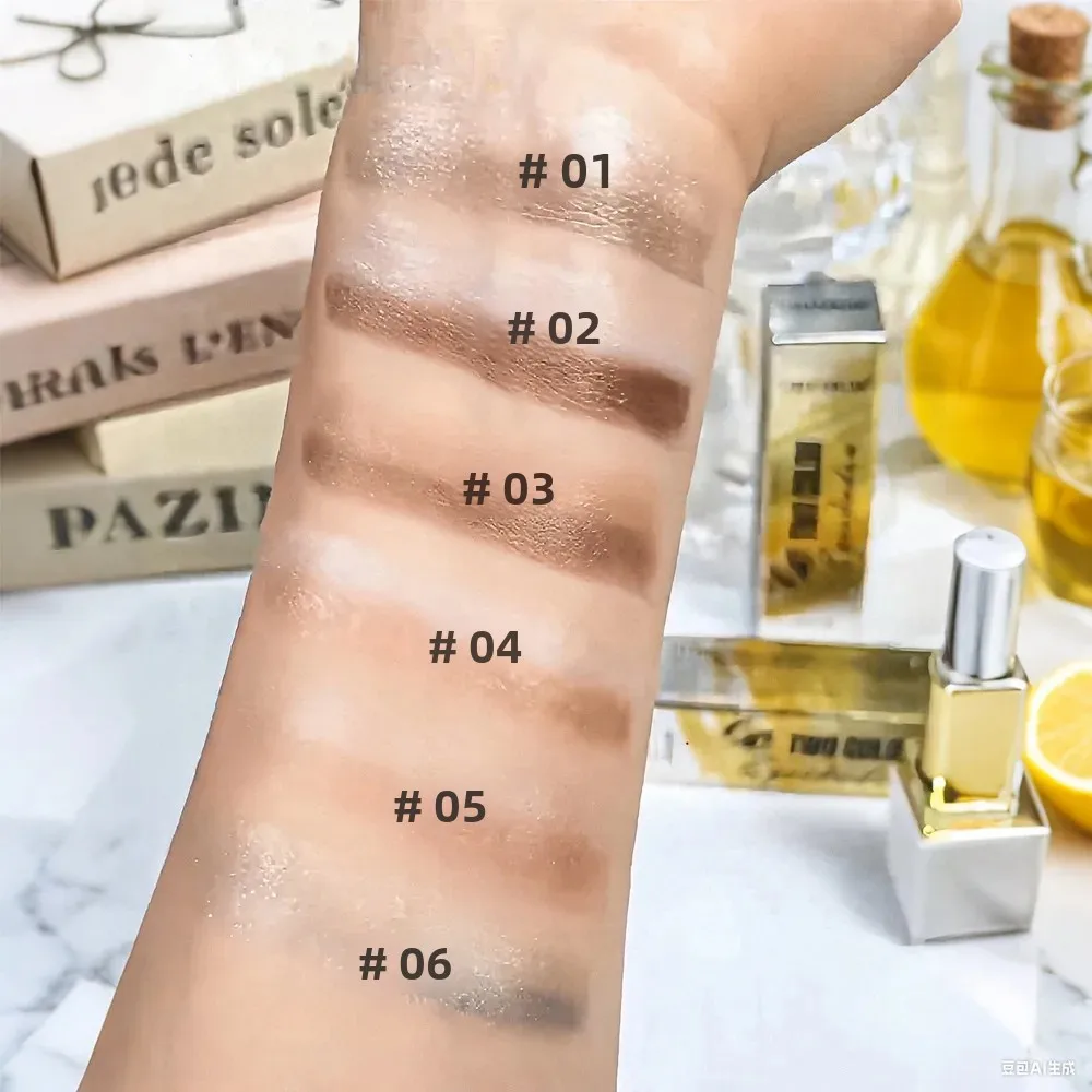 長持ちするツートンアイシャドウスティック防水汚れ防止シマーハイライターブレンド可能なアイ輪郭メイクアップ化粧品