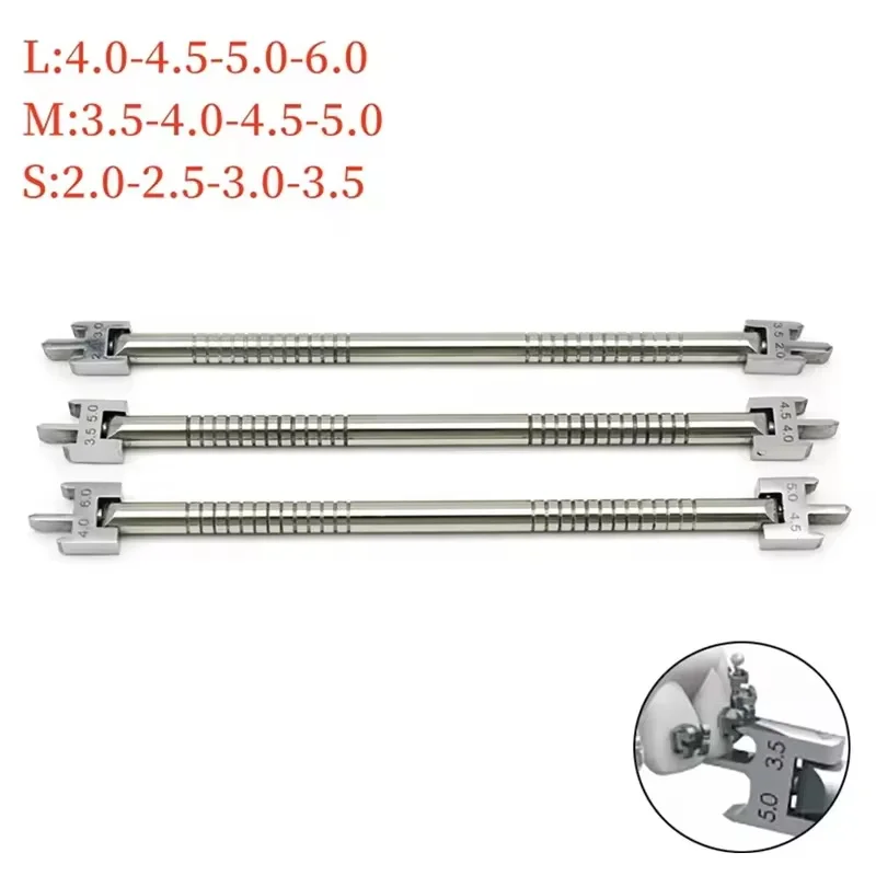 1pcs Dental Orthodontic Brackets Position Gauge Adjustable Stainless Steel Bracket Positioner Dentistry Tools