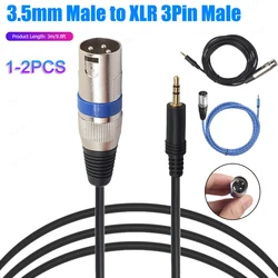 3.5mm Jake Stereo Male Plug Connector Cable to Microphone XLR Audio 3Pin Jack Speaker XLR male for HDTV DVD MP3