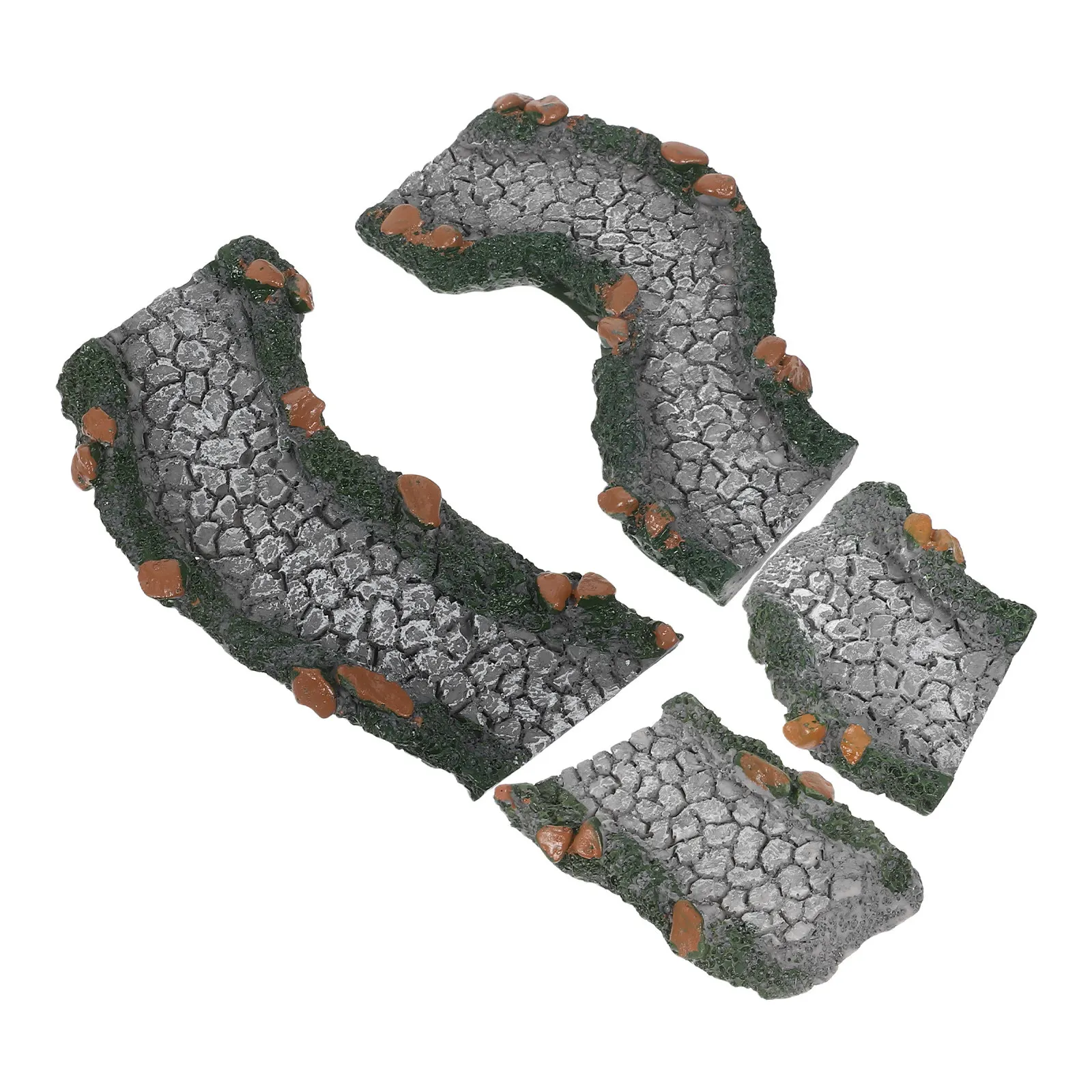 

Набор из 4 декоративных мини-ступенек из смолы для аквариума: имитация камней, подводный ландшафт, украшение для аквариумного сада, имитация садовых ступеней