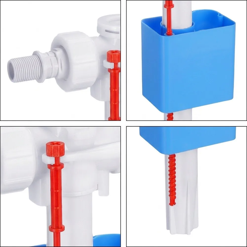 Toilet Water Tank Accessories Concealed Side Inlet Valve Water Supply Valve Adjustable Water Level Cistern Filling Valve Plastic