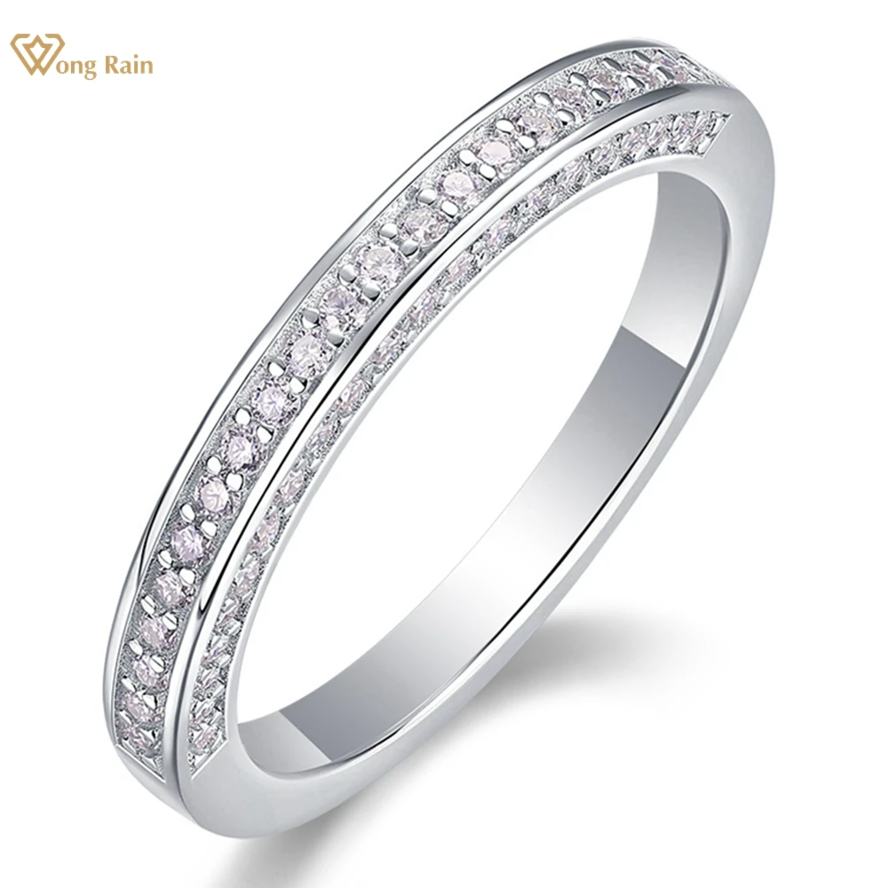 

Wong Rain Fashion 100% 925 Sterling Silver 3EX VVS1 D Color Real Moissanite Diamond Women Rings Jewelry Wedding Band Wholesale