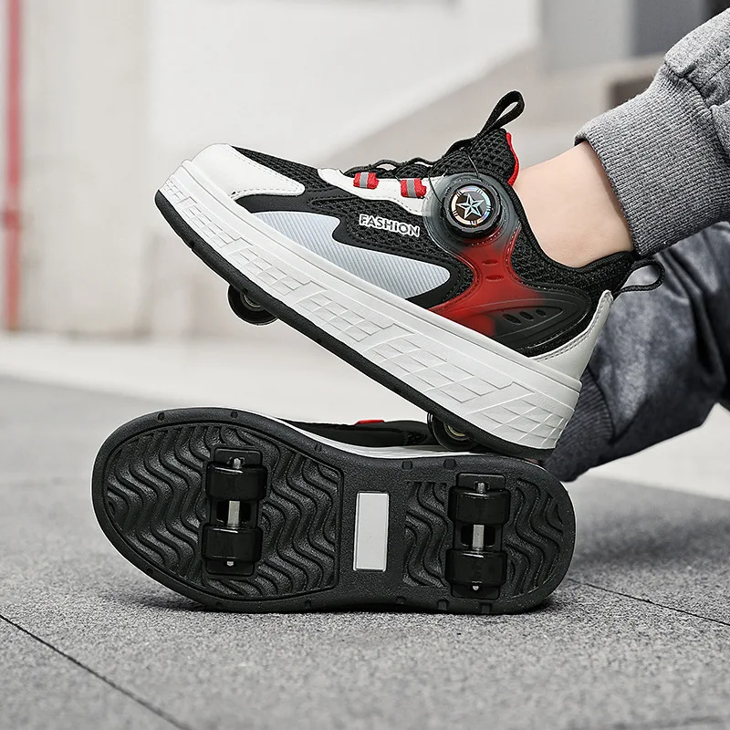

NEW Speed Roller Skate Shoes for Boys and Girls Racing Roller Skates for Kids 4 Wheels Children's Ice Skating Sneaker with Wheel