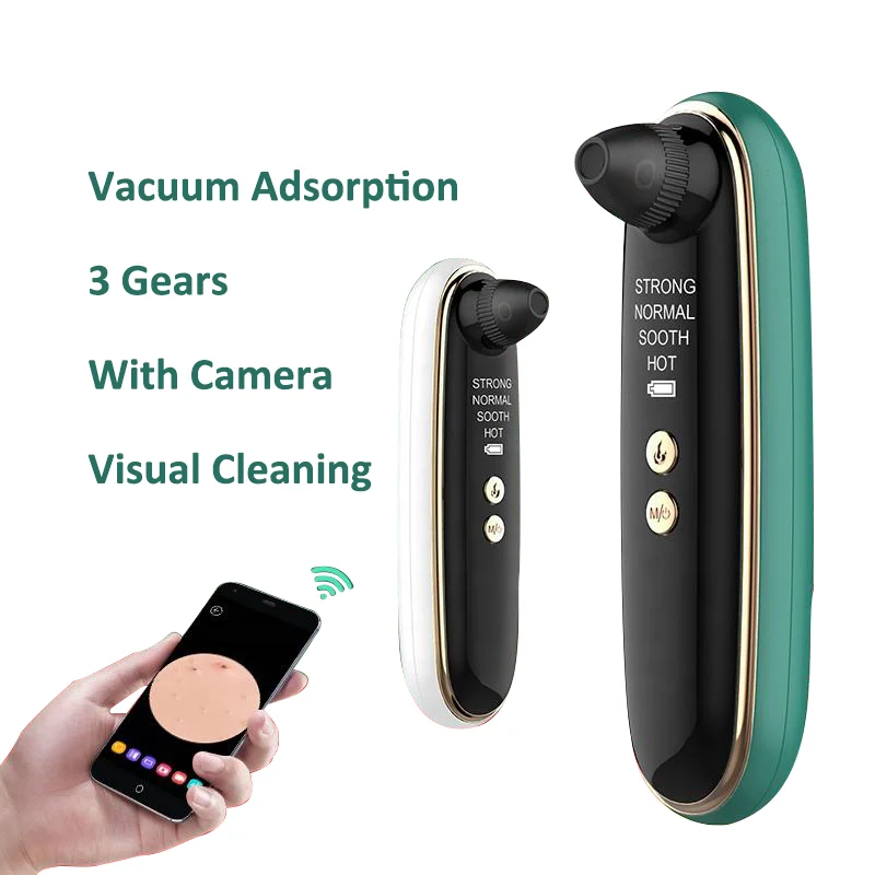 Facial Lcd Electric Nose Pore Deep Cleaner Vacuum Blackhead Remover Vacuum Acne Suction Machine With Camera Tool Kit