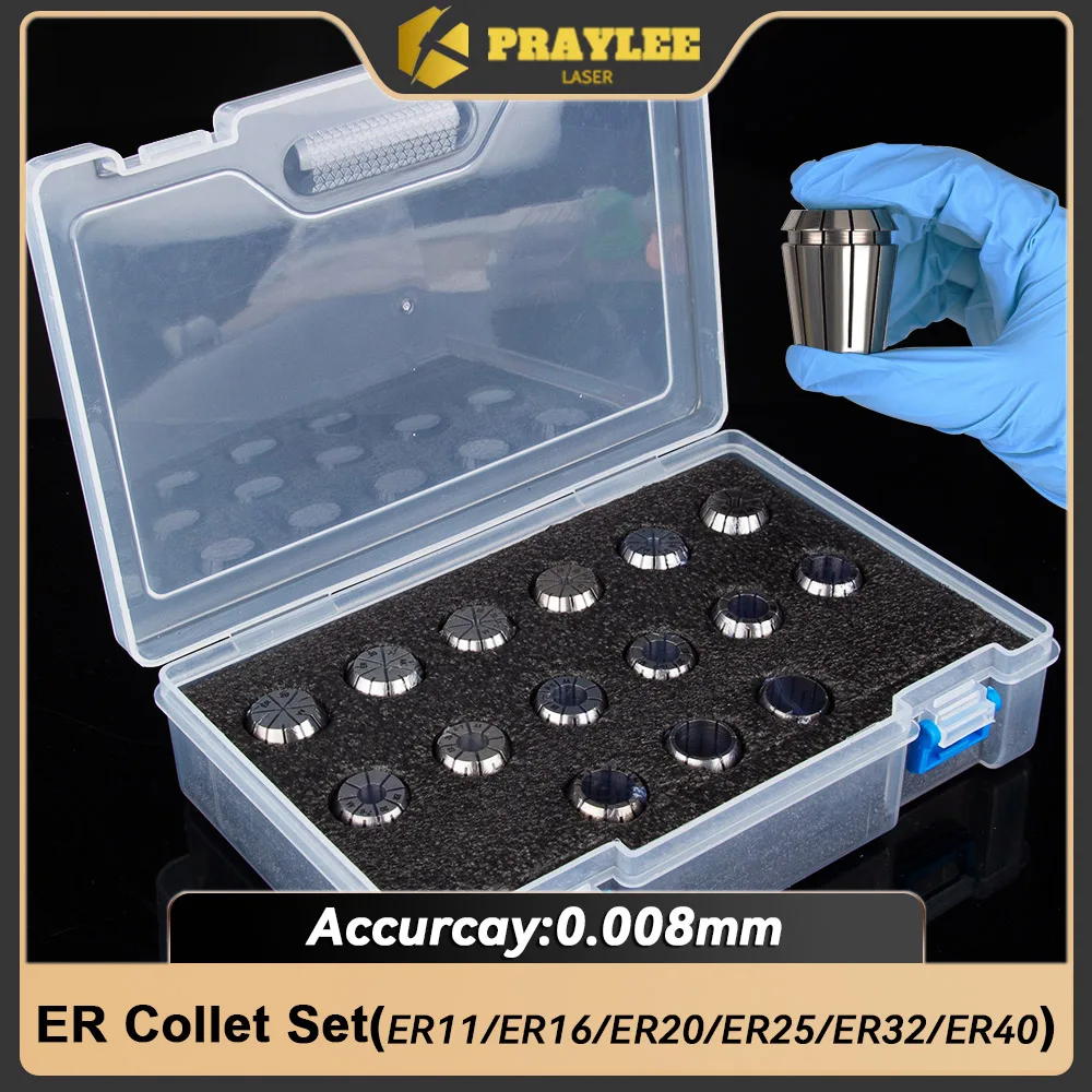 ER Collet Set AA ER11 ER16 ER20 ER25 ER32 ER40 Precision AA 0.008 Tools Holder Clamping ER Spring Collect Chuck