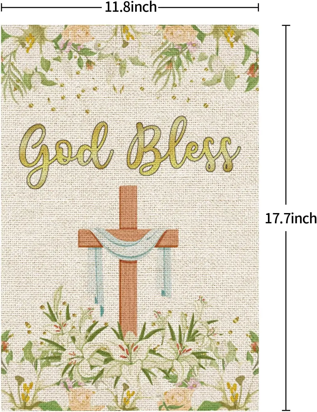 God Bless Garden Flag - First Communion Party Yard House Lawn Sign - Baby Shower Door Yard Lawn Sign Decor/Bless This Child Bapt