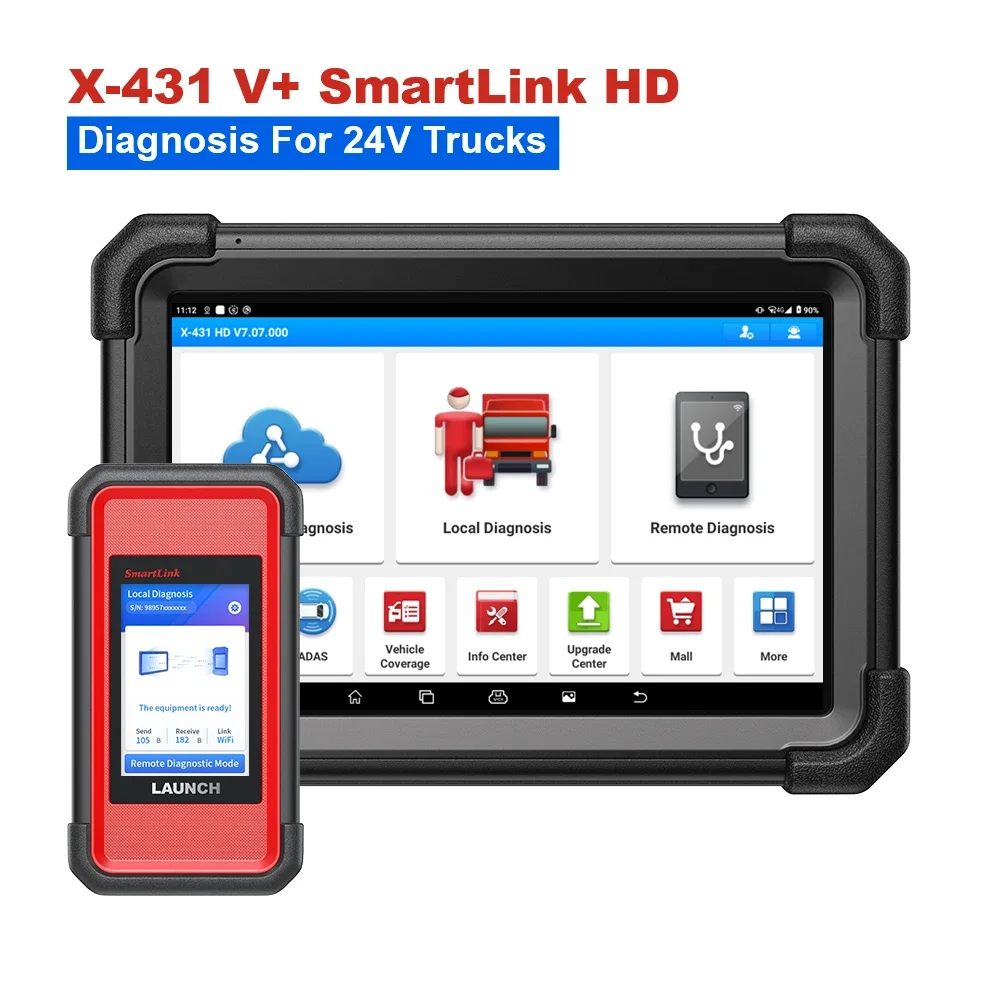 Professionele Lancering X431 V + SmartLink HD Hd3 V Voor 24V Zware Vrachtwagen OBD2 Volledige Systeem Auto diagnostisch Hulpmiddel Automotriz Scanner