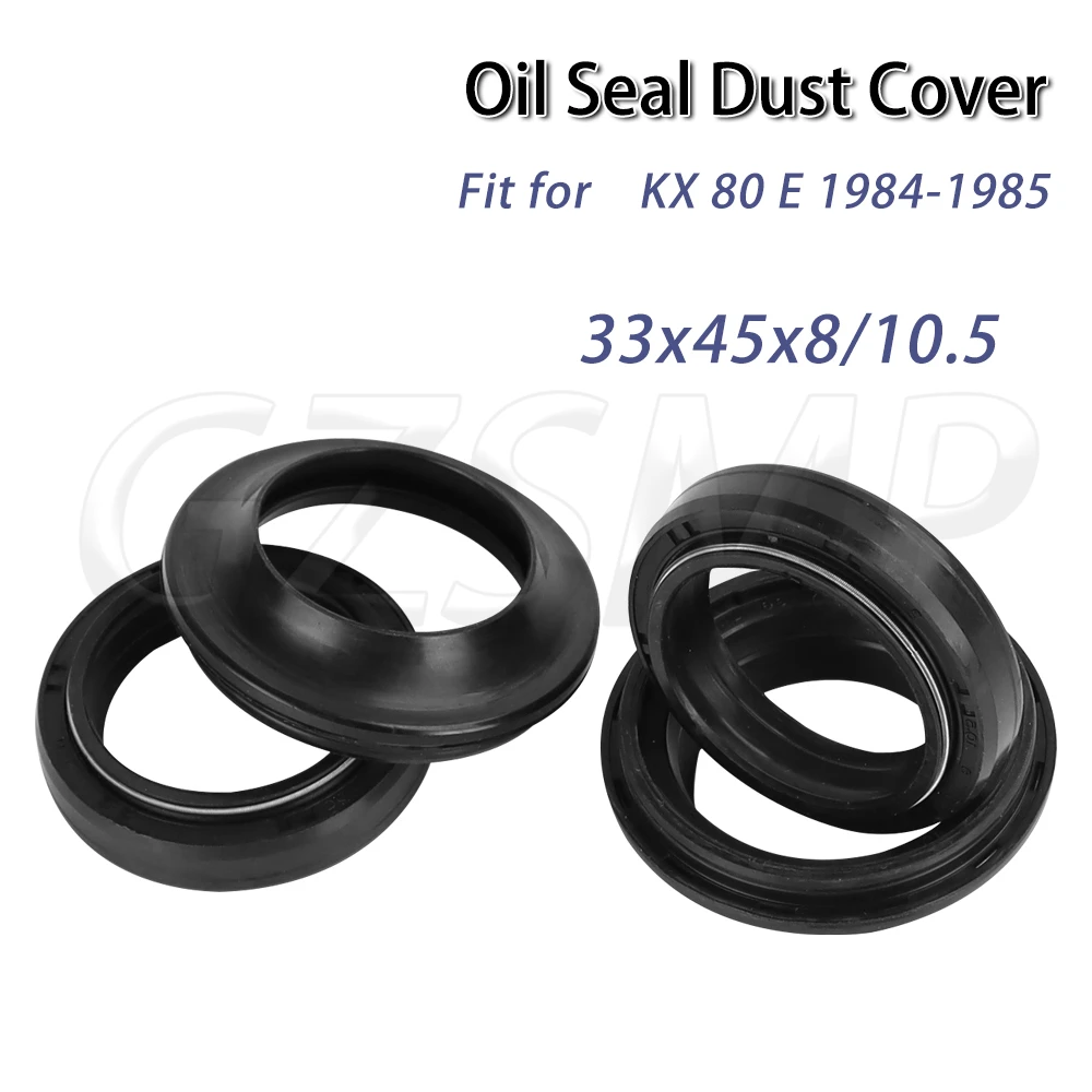 

Motorcycle Front Fork Damper Absorber 33x45x8/10.5 Mm Oil Seal & Dust Cover Fit for Kawasaki KX 80 1984-1985