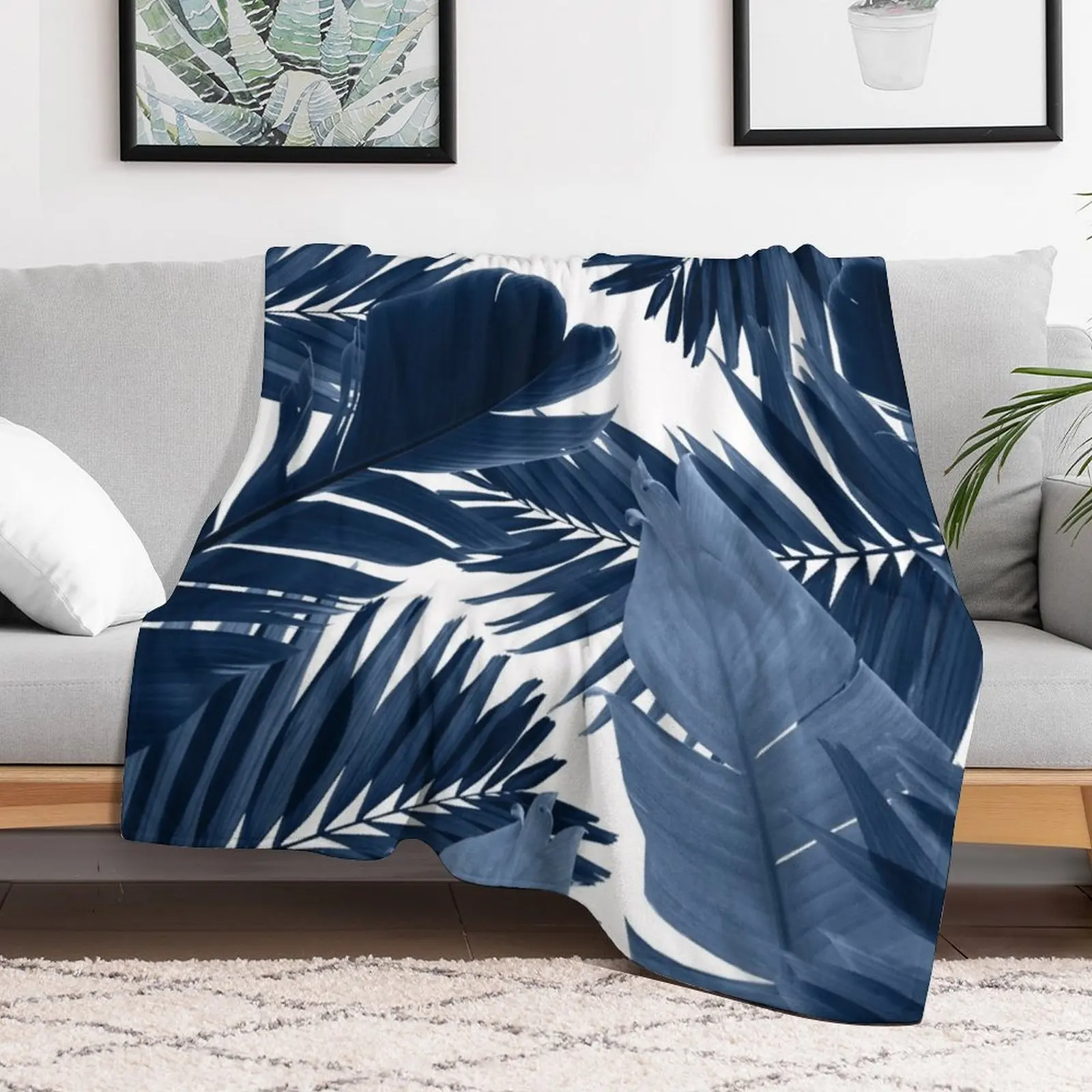 Jungle Leaves Finesse #3 #tropical #decor #art Throw Blanket Heavy Warm Blankets