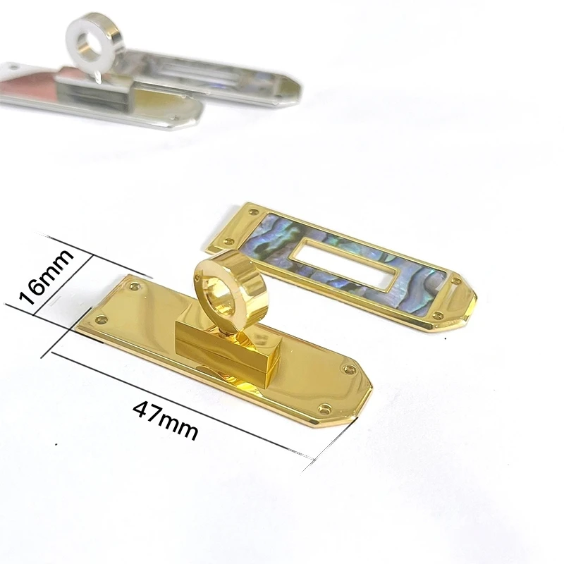 

12x7 мм, 47x16 мм, золото, серебро, металлические прямоугольные замки из нержавеющей стали и заклепки для сумок, винтовые шпильки, застежка, аксессуары для замков