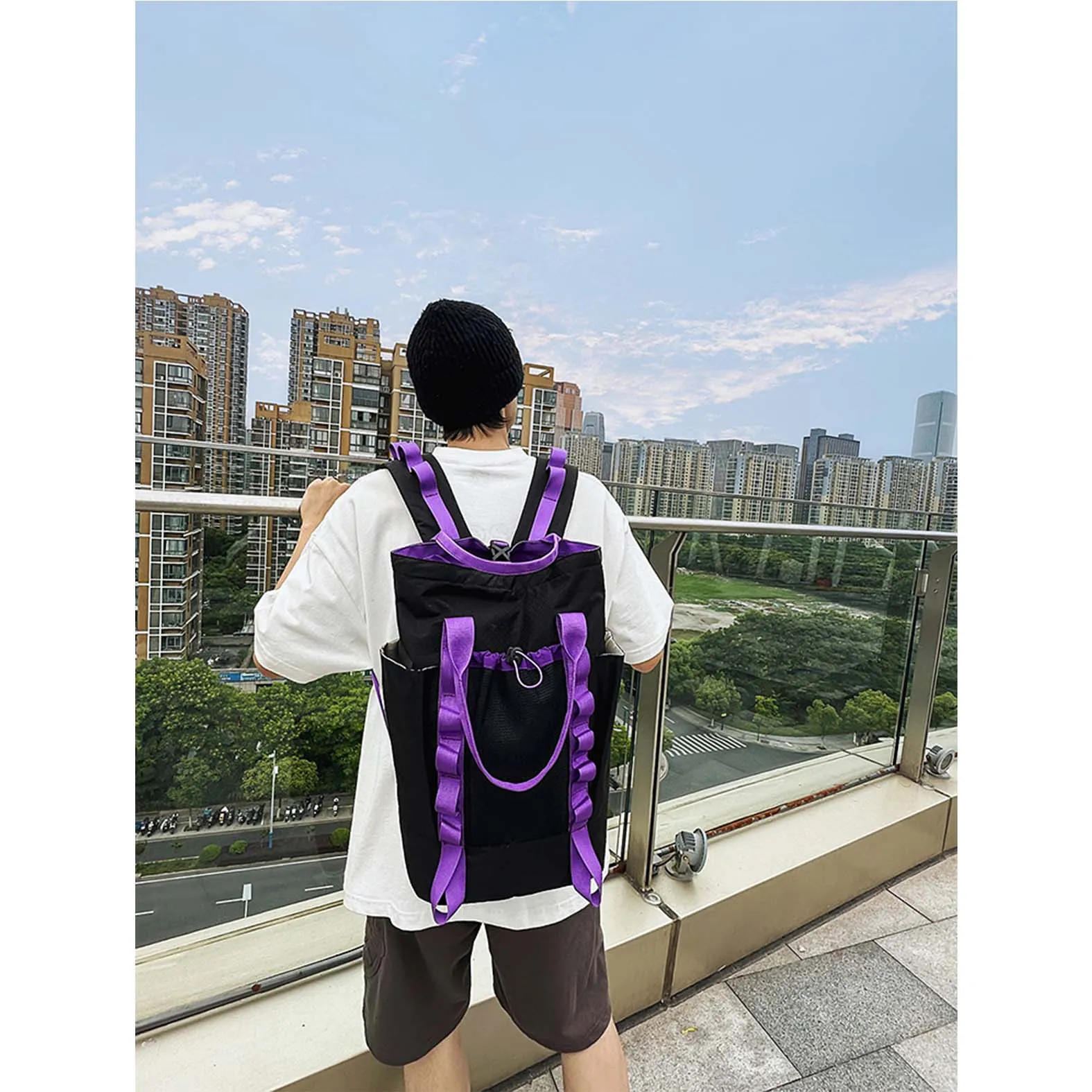 Backpack men's new trendy brand large capacity niche sports travel backpack casual hiking backpack college student backpack