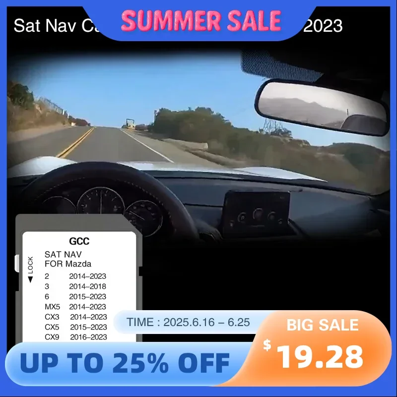 

Compatible for Mazda CX9 from 2016 to 2023 GPS SD Card Map Navigation 8GB Cover GCC Middle East Oman Jordan