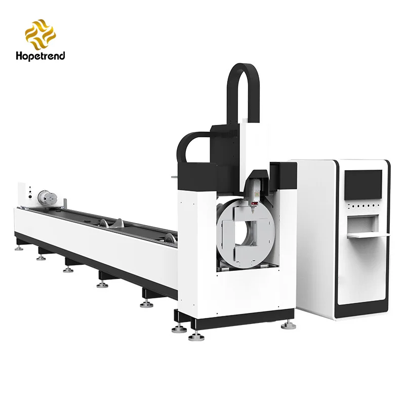 1500 Вт 2000 Вт 3000 Вт Высокоточная стальная трубка из легированной стали SS Волоконный лазерный резак Станок для лазерной резки труб и труб