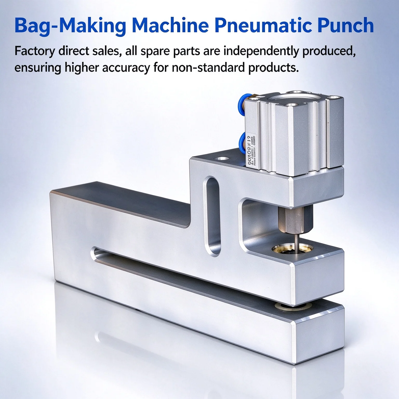 Extended Type Small Round Hole Pneumatic Punching Machine Long Feeding Passage Puncher for Plastic Bag Making Equipment