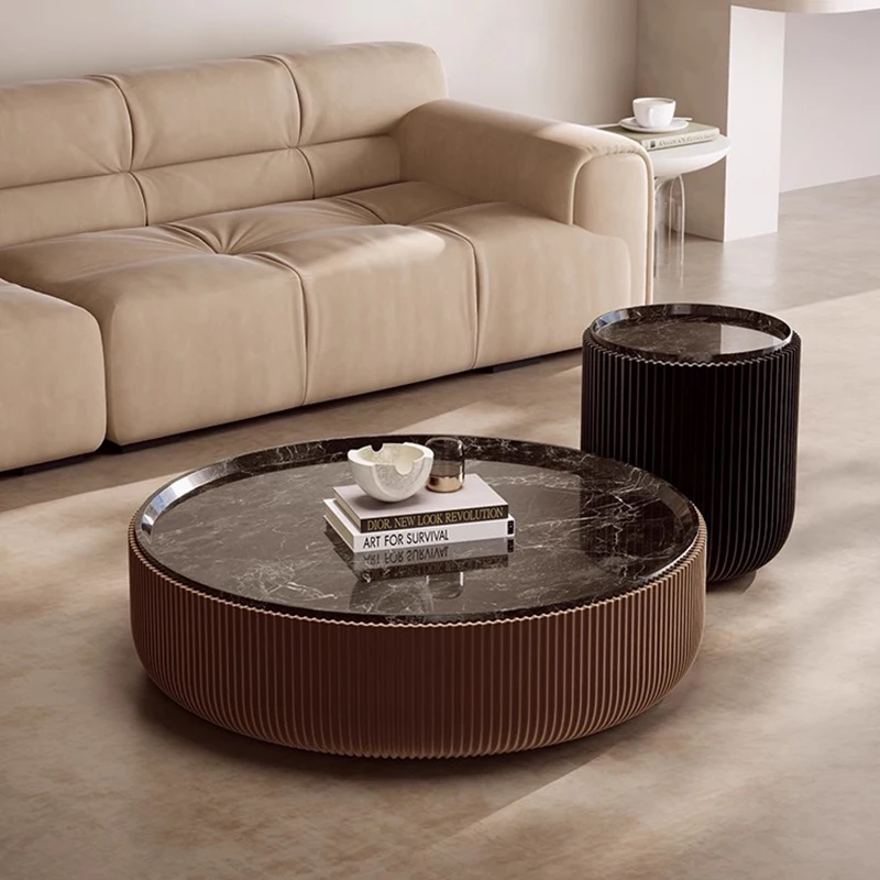 Vintage Minimalist Coffee Tables Sophisticated Textured Elegant Classic Coffee Tables Premium Aesthetic Meuble Furniture Home
