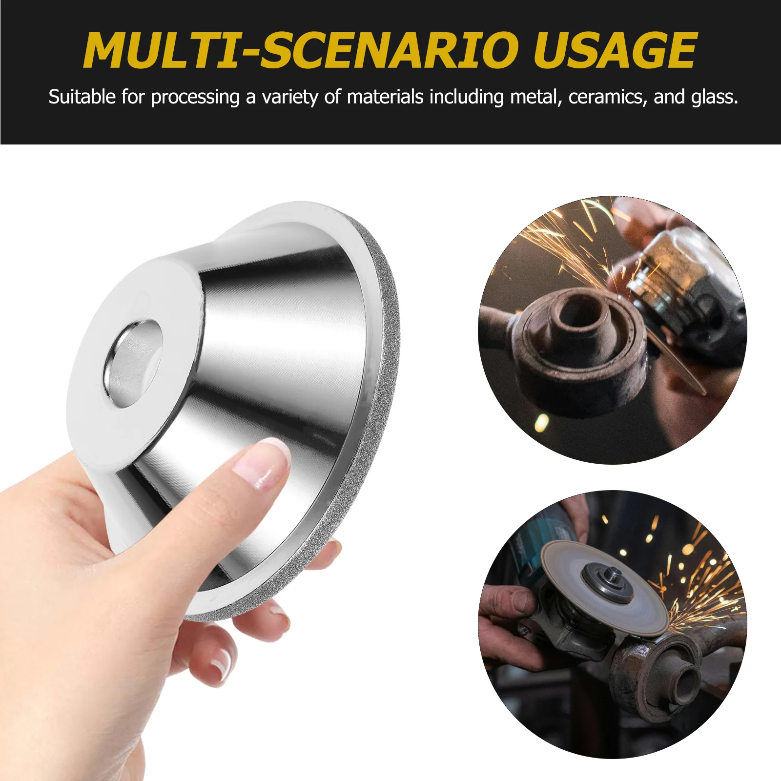 Mola durevole per superfici curve, metallo, ceramica, vetro, taglio, sbavatura, disco abrasivo angolare, mola abrasiva per auto