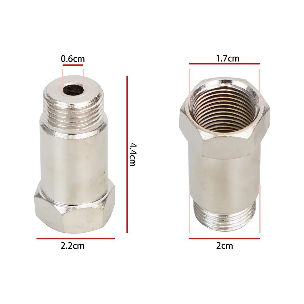 M18 x1.5 Exhaust Oxygen Sensor Bung Adapter 44mm Iron Plating Nickel Extender Universal for 18MM Thread O2 Extension Spacer 