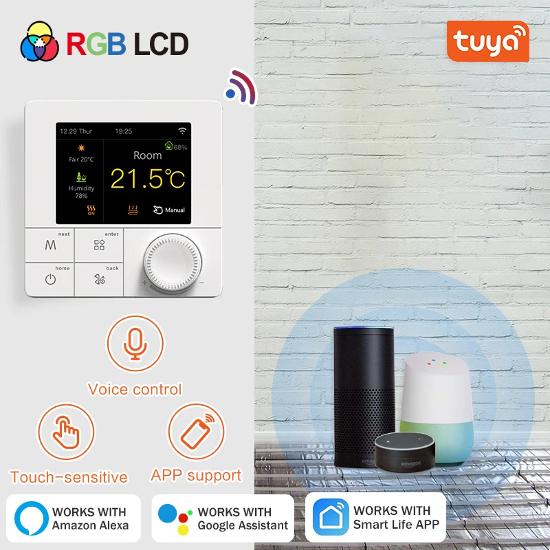 Tuya Wifi Heating Thermostat Smart Thermostat Gas Boiler UnderFloor Heating  Digital Temperature Controller Alexa Google Home