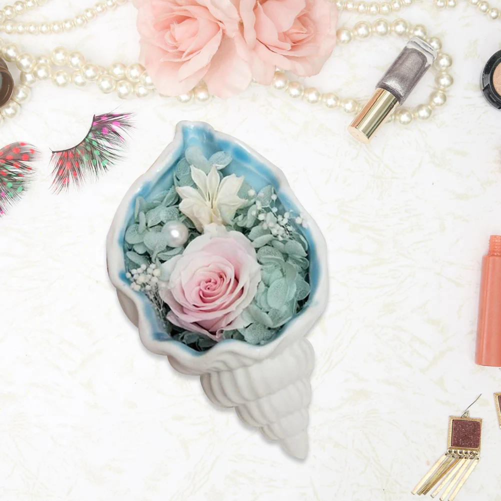 

Ceramic Conch Jewelry Box Organizer Storage Holder Smooth Surface Good Texture Must Have Accessory Jewelry Box