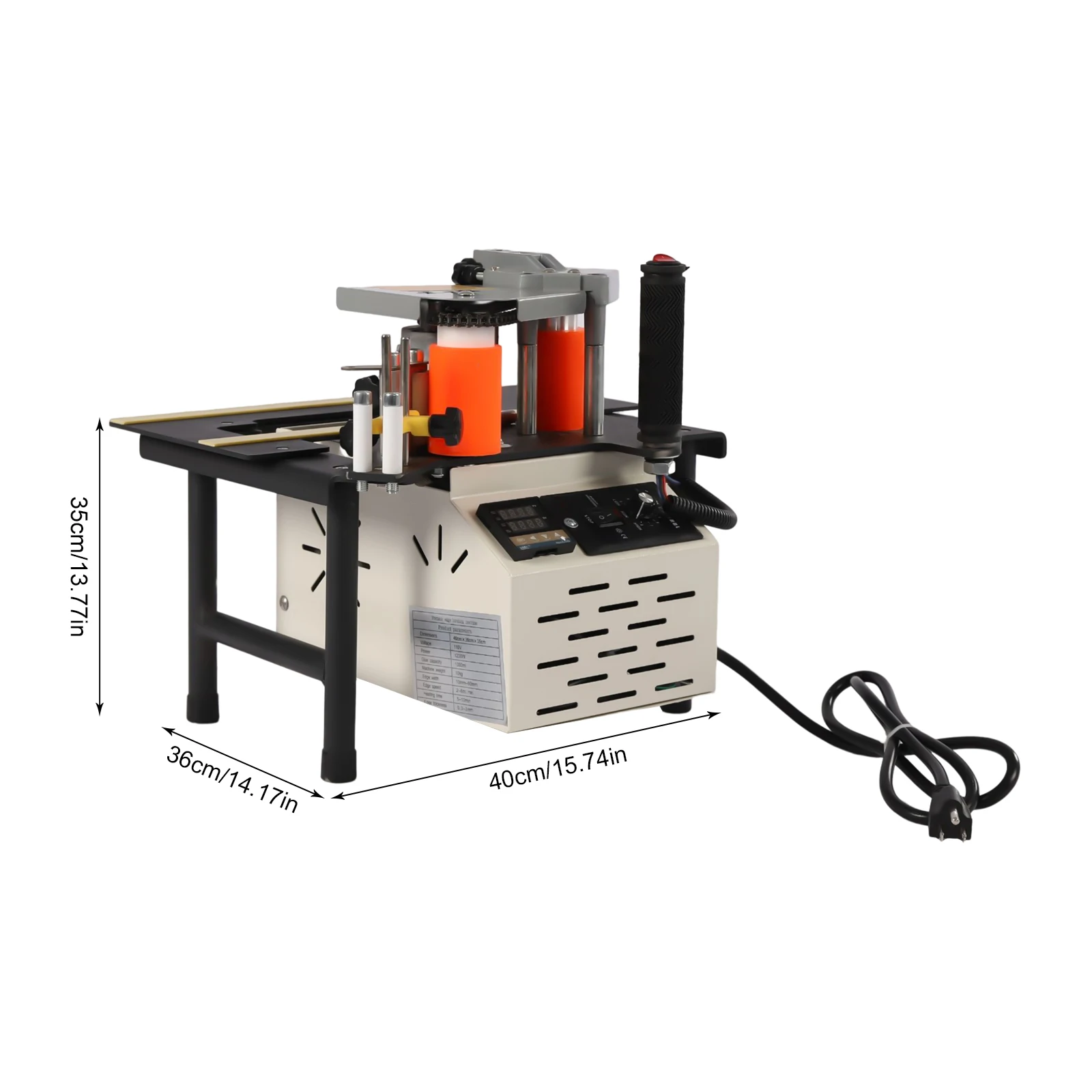 Portable Edge Banding Machine Edge Bander Double Side Gluing Banding Machine 15W Woodworking Edge Banding Machine 110V 5m/min