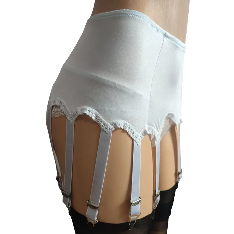 Reggicalze vintage per calze Reggicalze liscio regolabile in vita bianca nera sexy 12 cinghie Abbigliamento erotico per il sesso S-3XL