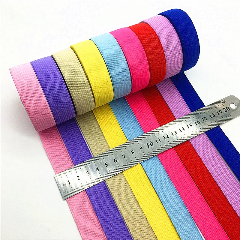 2/5yard 20mm Colorful Elastic Band Sewing Rubber Band for Fiat Rubber Band Waist Band Stretch Rope Elastic Ribbon Elastic Cord