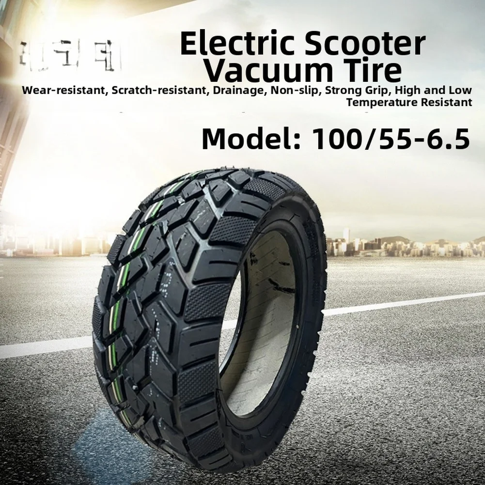 

Tire 4-layer For Urban For Off-road Thickened Tubeless Tire Nylon Black 11-inch Electric Scooters 100/55-6.5 Accessories