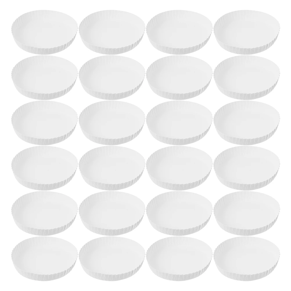 

200pcs Disposable Paper Cup Lids Cup Lids Disposable Covers 85mm Diameter White For Home Bar KTV One Time Use