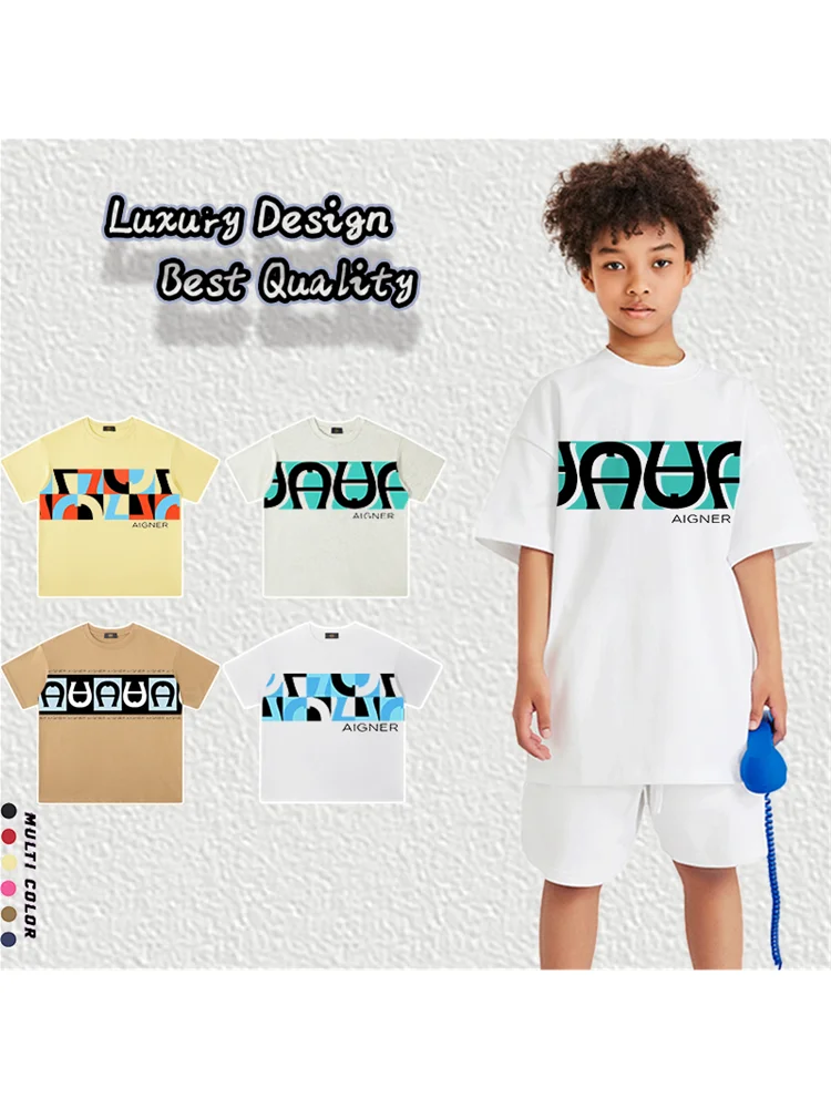 

2025 Summer Hot sales Kids Tees Cotton Shirt Fashion Short sleeve O Neck Tops Soft Comfort Baby Boys T-shirt Child Casual Wear