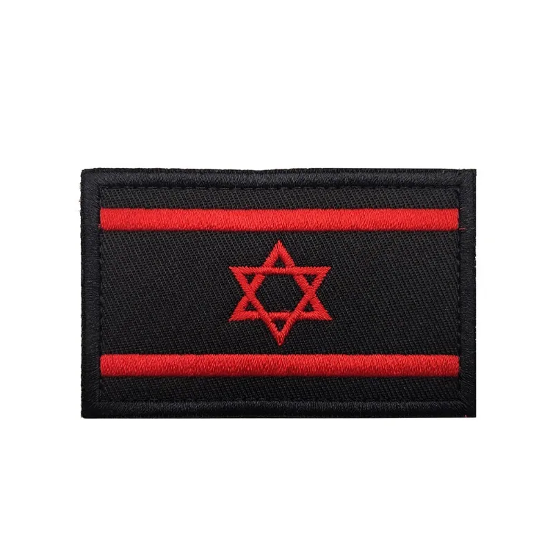 Bordado de la bandera de Israel, parches tácticos de tela, brazalete judío, emblema del ejército de gancho y bucle, insignias de combate israelí, 1