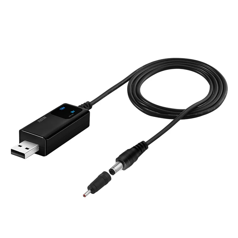 Convertidor de refuerzo USB Cable convertidor elevador USB DC 5V a 9V 12V 3.5X1.35Mm conector para convertidor de energía, 1 soporte 2