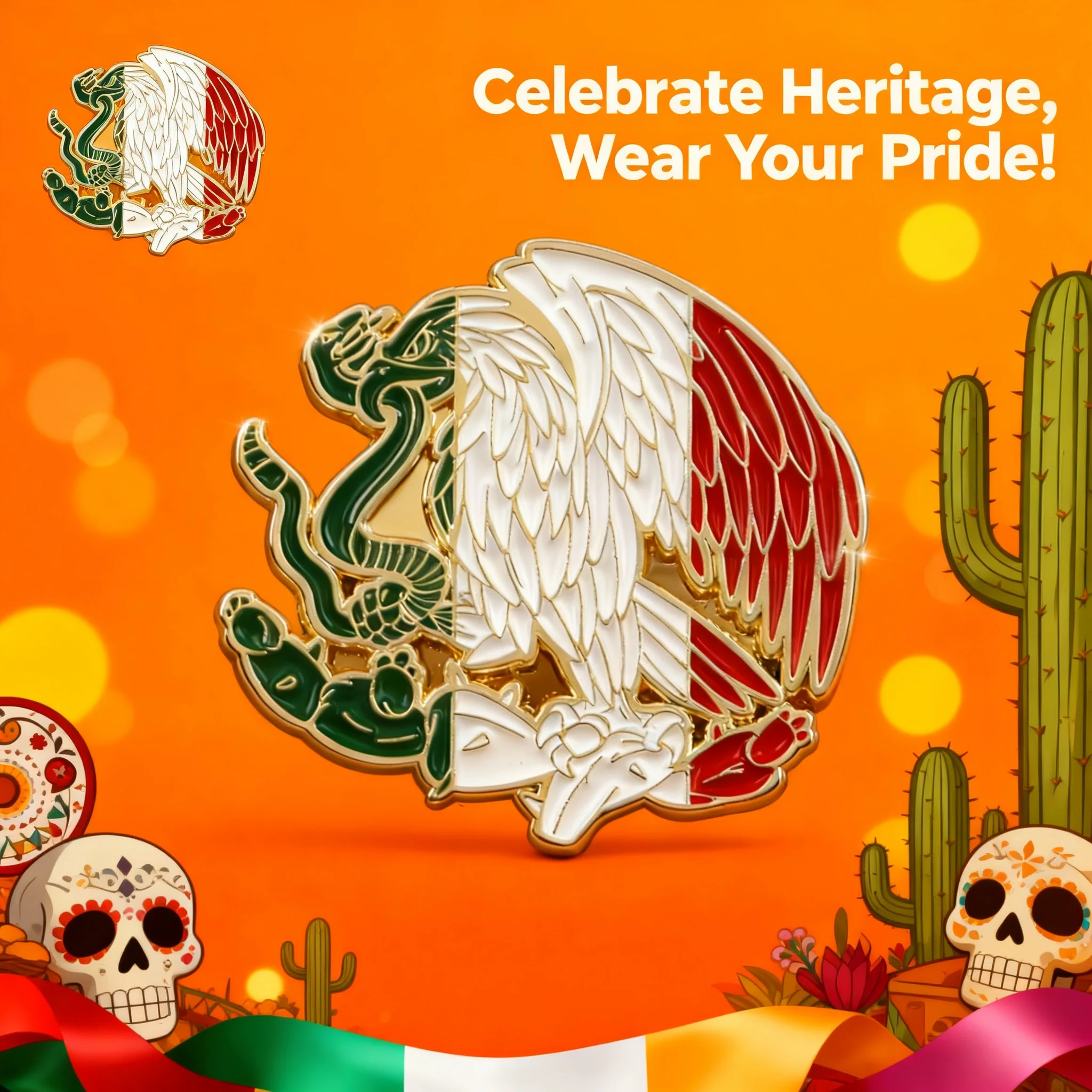 Mexico National Flag Enamel Pin Brooch for Backpack Women Men Lapel Badge Fashion Jewelry Cosplay Gifts