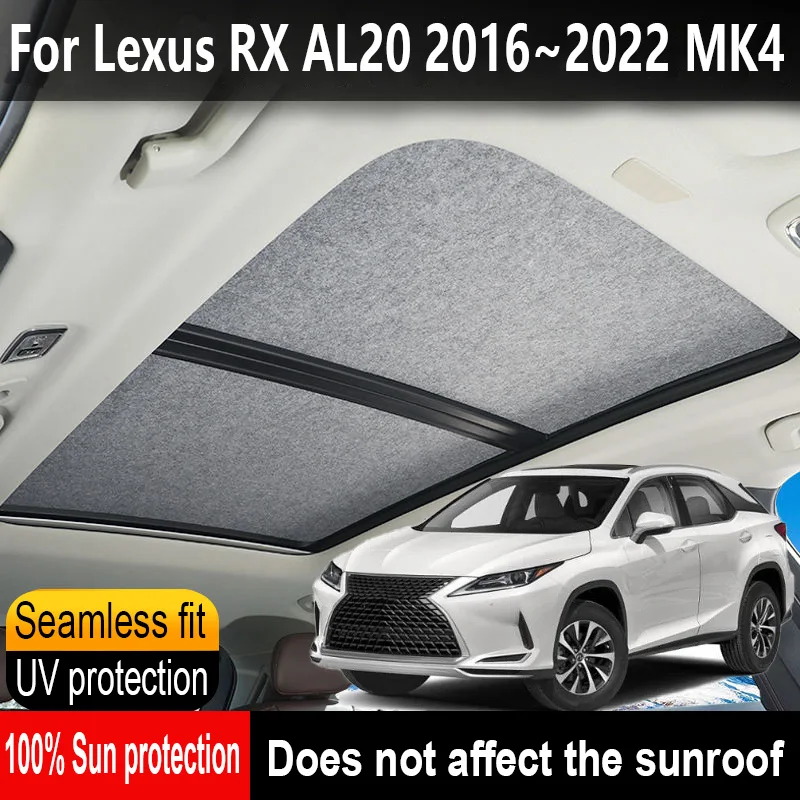 

Car Panoramic Sunroof Insulation Roof Visor For Lexus RX AL20 2016~2022 21 Anti-UV Electrostatic Adsorption Sky Curtain Sunshade
