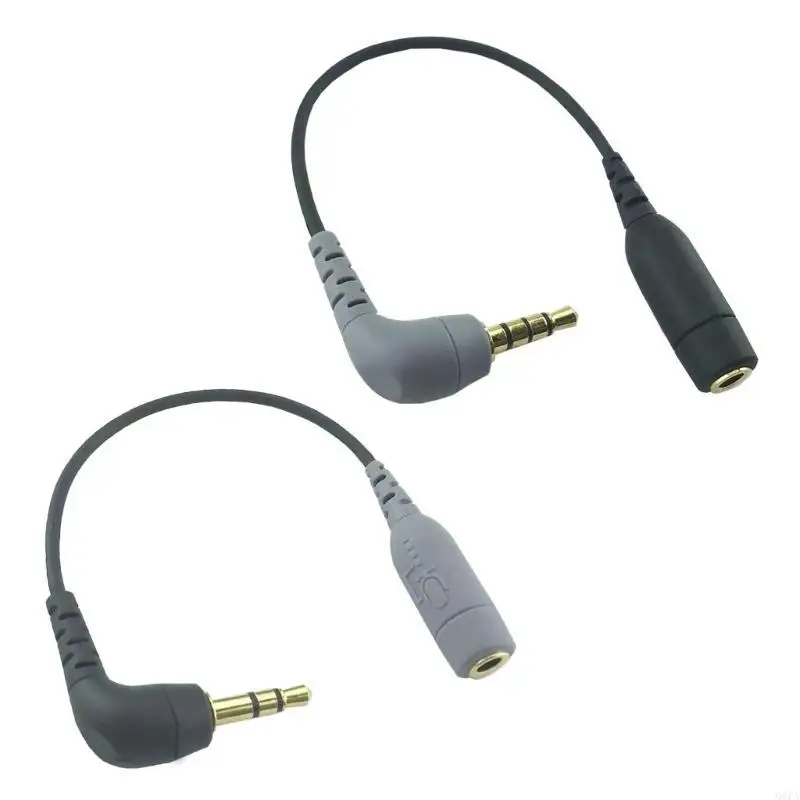 Q6PA Microphone Connectors Cord, 3.5mm to TRRS Microphone Cable Adaptor for SC3/SC4 Microphone Improve Sound Quality
