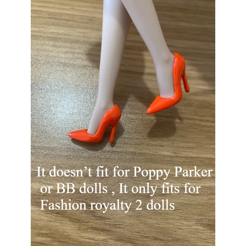 

New Handmade high heel red green shoes accessories toy for Fashion Royalty 2 FR2 NU face Chinese Xianxian dolls BBIKG526