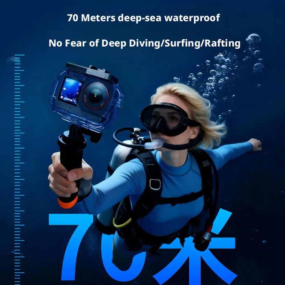   ل dji Action 6 60M مقاوم للماء تحت الماء الغوص الإسكان واقية غطاء الغوص جبل عمل كاميرا الملحقات