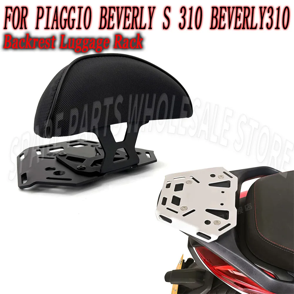 

New For Piaggio Beverly S 310 Beverly310 BeverlyS310 Black Sissy Bar Detachable Backrest Rear Passenger Sissy Bar Luggage Rack