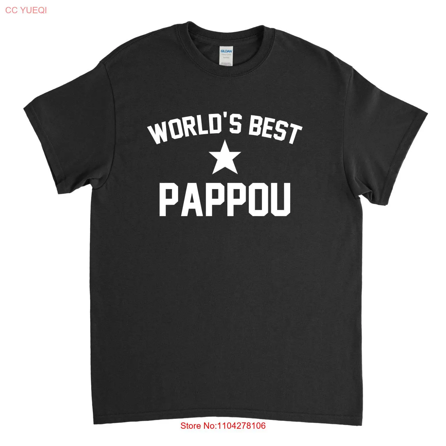 World's Best Pappou T Shirt for long or short sleeves