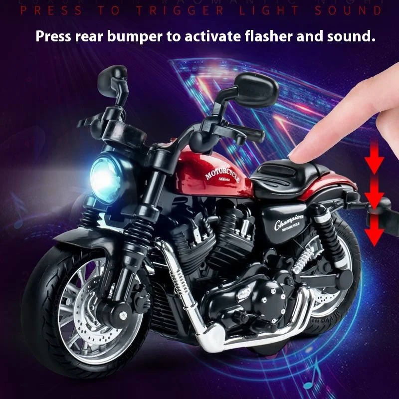 1/14 juguetes para motocicleta, modelo de coche de aleación de simulación con sonido y luz, coche de juguete extraíble, juguetes, pasatiempos, modelado de vehículos fundidos a presión