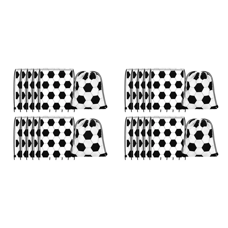 

24 Pieces Soccer Style Candy Drawstring Bag Softball Soccer Basketball Volleyball Drawstring Bags-B60B