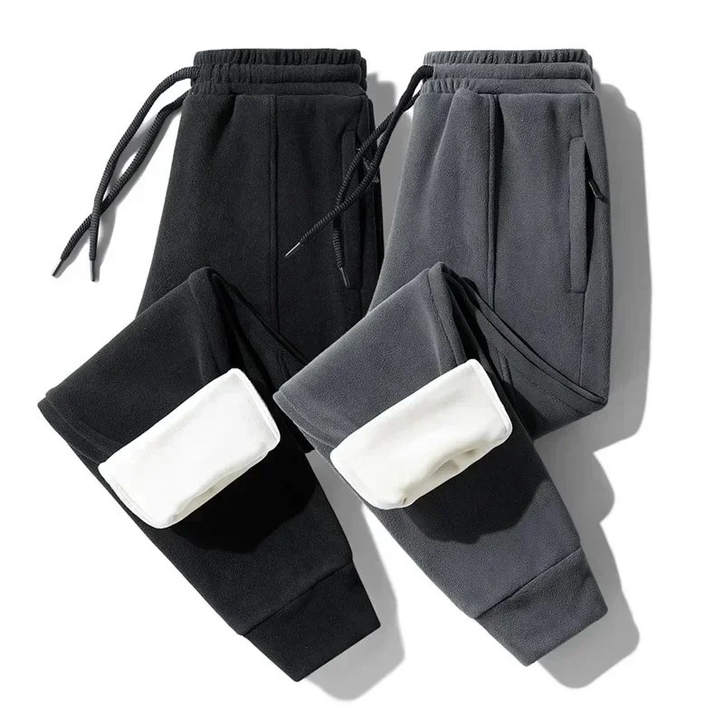 Warm Fleece Trousers High Quality Men's Winter Pants Woolen Sweatpants Husband Men Sport Tactical Large Big Size 8xl Trackpants