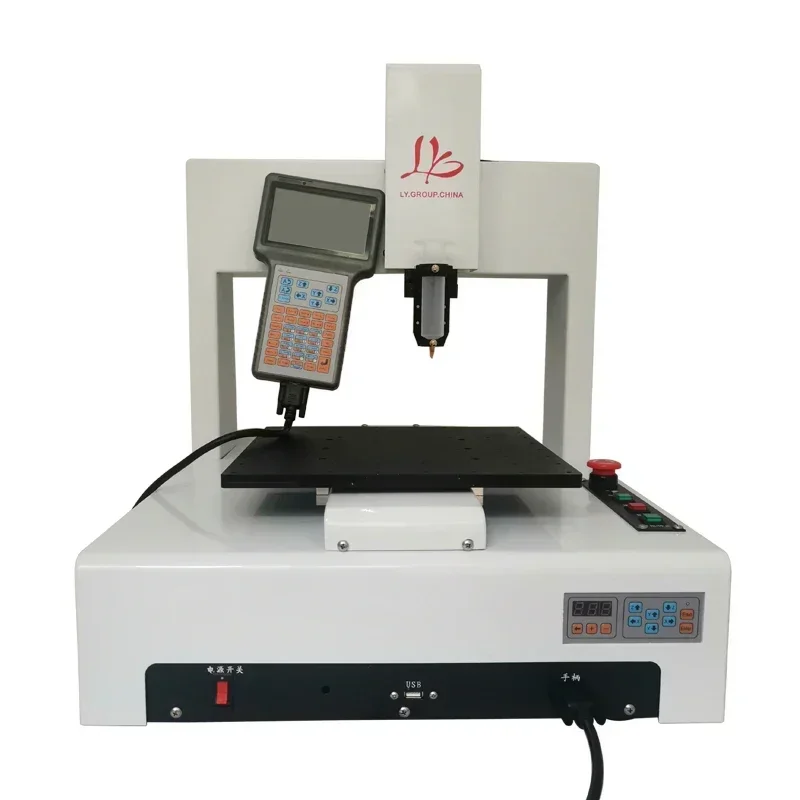 Immagine 5: LY-441A Macchina Automatica per Erogazione Colla a 3 Assi 0,1-500mm/sec Dispenser di Pasta Saldante e Adesivo per Applicazione Colla su Telai di Telefoni Cellulari