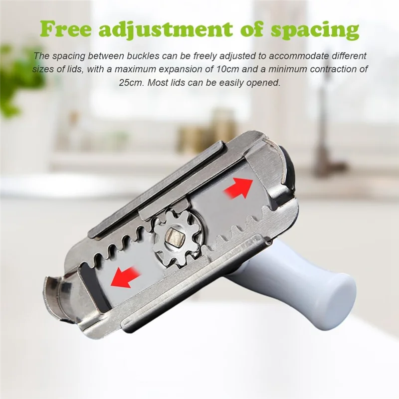 

J1UL1N Jaropener For Weak Hands Easy Open Adjustable Grip Jar Opener, Stainless Steel Can Opener Bottle Tin Cap For Seniors
