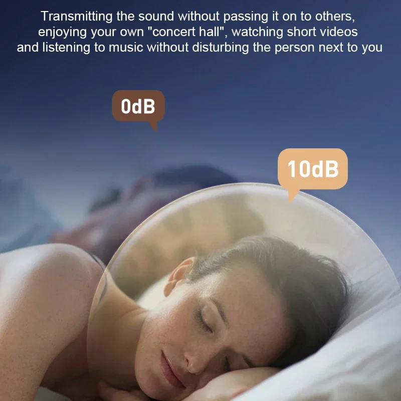 Bluetooth-Kissenlautsprecher, tragbarer Mini-Schlafautsprecher mit Knochenleitung und 10 natürlichen weißen Geräuschen für Tiefschlaflautsprecher