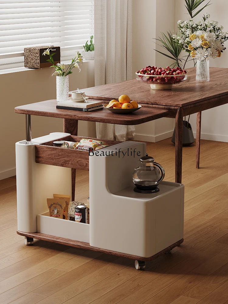 

Antique Style Movable Side Table Tea Table Multi-Functional Small Apartment Lifting Small Coffee Table