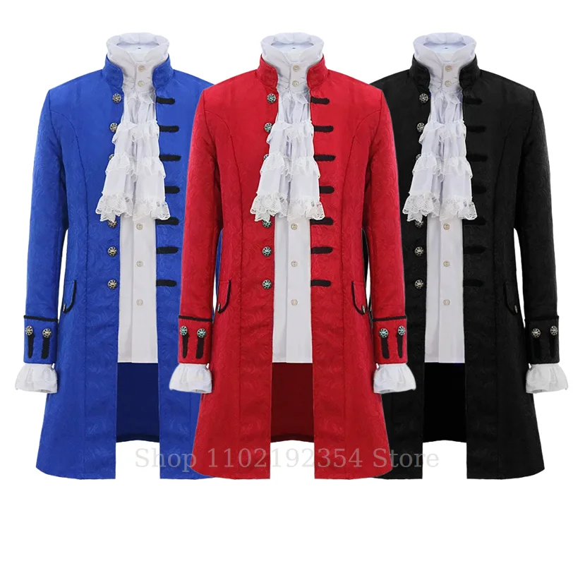 Gabardina Steampunk para hombre, abrigo Vintage de Príncipe, chaqueta Medieval renacentista, disfraz de Cosplay victoriano eduardiano