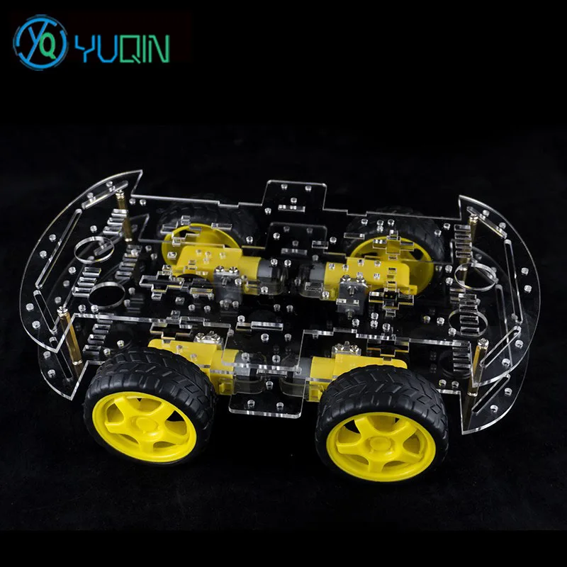 Intelligent Car Kit Double-layer Chassis Four-wheel Drive Extreme Speed WIFI Tracking Line DIY Self-assembly Accessories