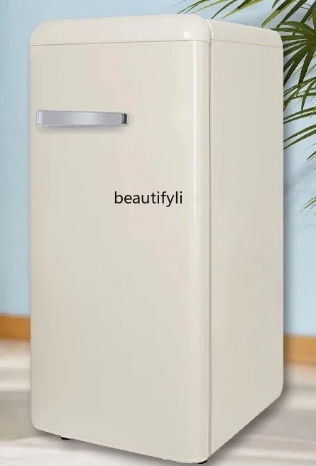 

A61 Single door retro small refrigerator cabinet household small tea beverage cabinet living room office fresh-keeping cabinet